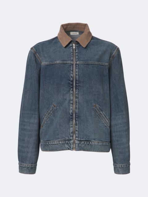 FRAME Corduroy-trimmed denim jacket
