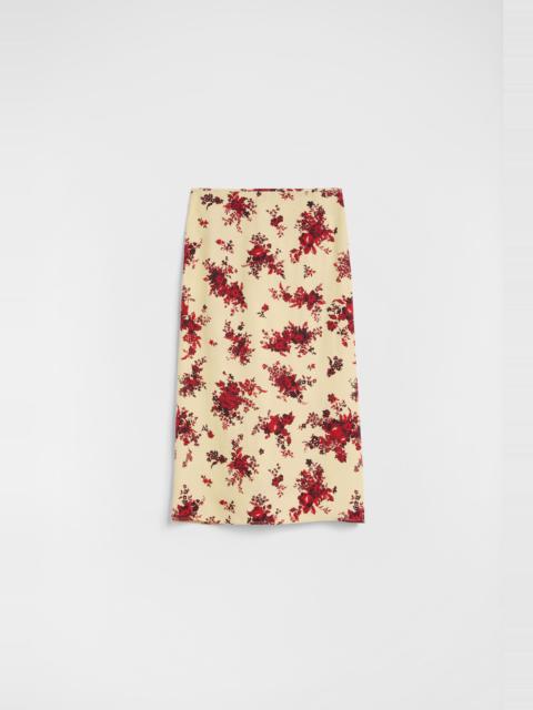 Jil Sander Envers Satin Printed Skirt