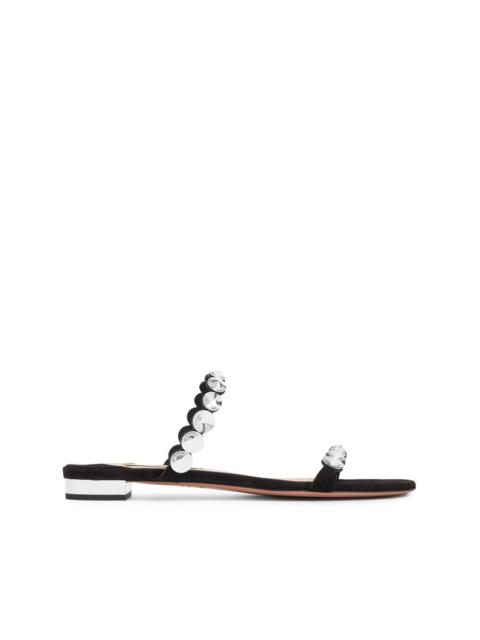 Maxi-tequila suede flat sandals