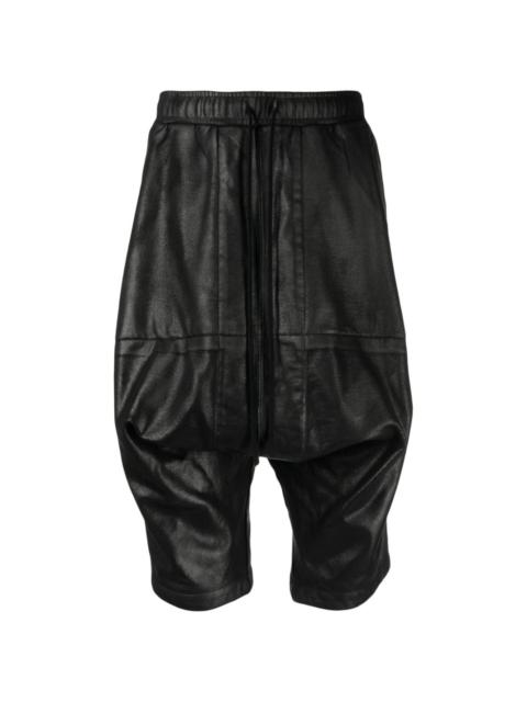 Julius bonded-seam drawstring drop-crotch shorts