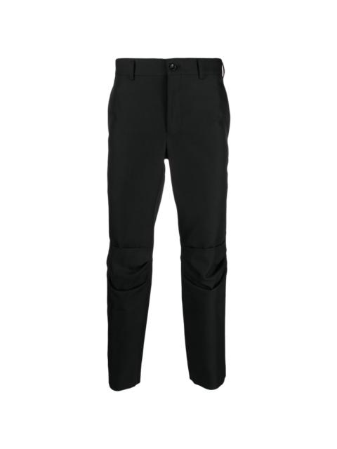 mid-rise tapered trousers