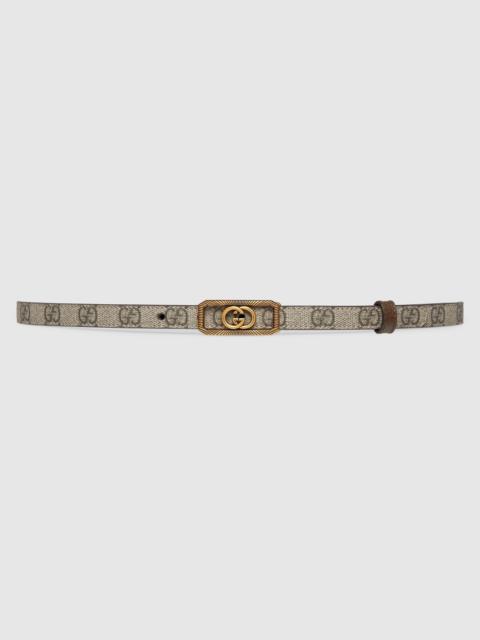 Thin belt with Interlocking G buckle