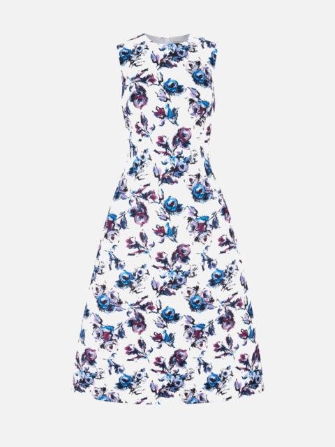 EMILIA WICKSTEAD Rumi Dress In Purple & Blue Floral Print Genzianella