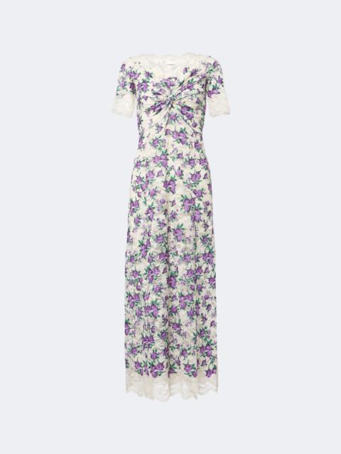 rabanne Floral lace maxi dress