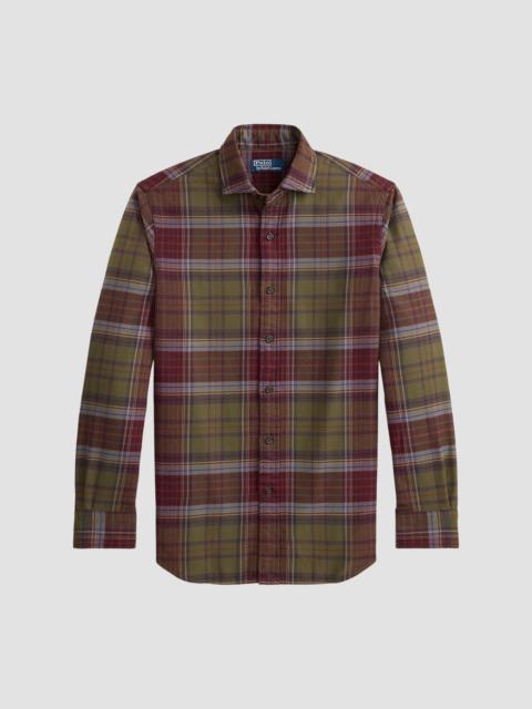 Polo Ralph Lauren Men's Classic-Fit Plaid Flannel Shirt - Olive Brown Multi