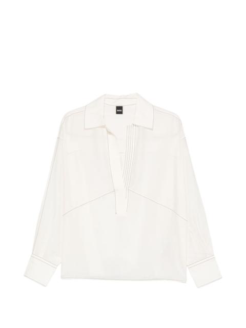 BOSS Brizzy V-neck panelled top