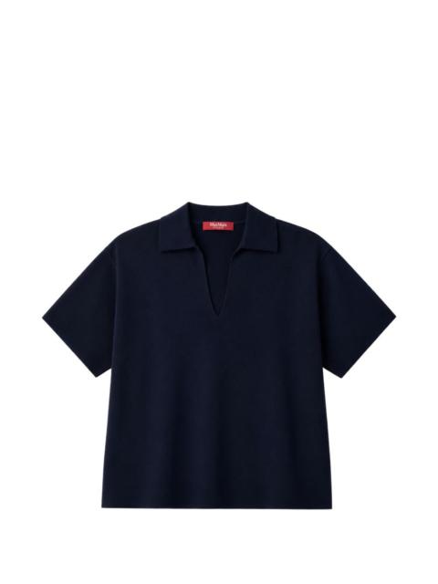 Max Mara spread-collar short-sleeve T-shirt