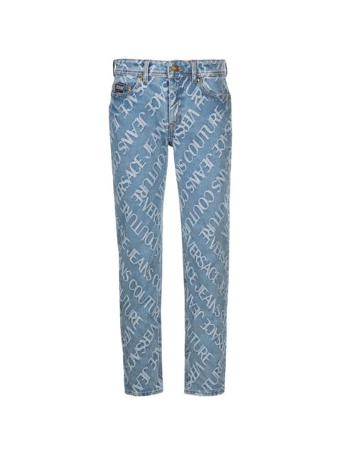 VERSACE JEANS COUTURE Melissa logo-embossed cropped jeans