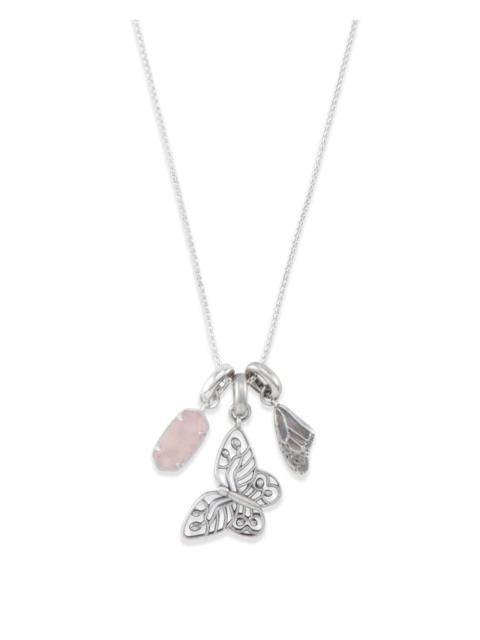 KENDRA SCOTT Metastatic Breast Cancer Necklace Charm Set in Silver