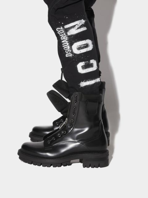DSQUARED2 COMBAT ANKLE BOOTS