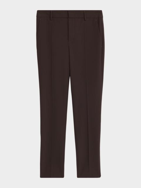 Brunello Cucinelli Wool Slim-Leg Split Hem Pants
