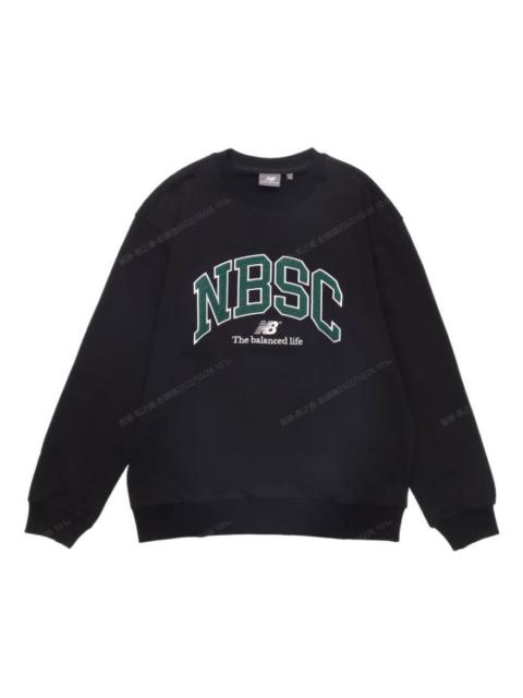 New Balance New Balance Casual Sports Sweatshirt 'Black Green' 5CC44333-BK