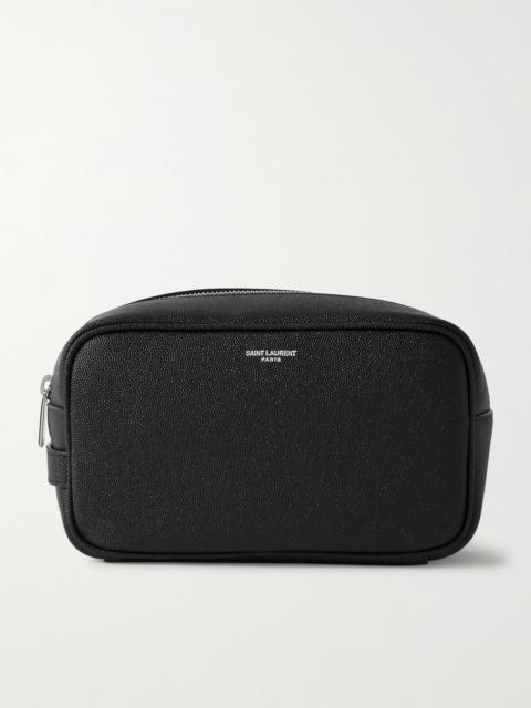 SAINT LAURENT Full-Grain Leather Pouch