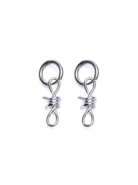 Ksubi BARBED WIRE EARRINGS SILVER
