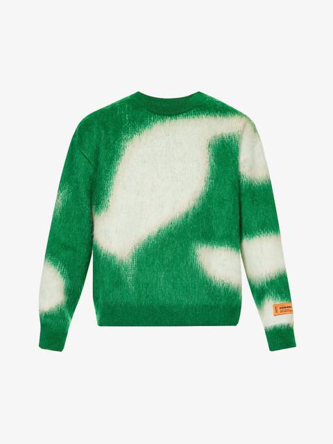 Heron Preston Abstract-patterned relaxed-fit knitted jumper