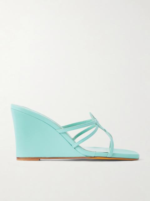 MARYAM NASSIR ZADEH 70 Opera Leather Wedge Sandals