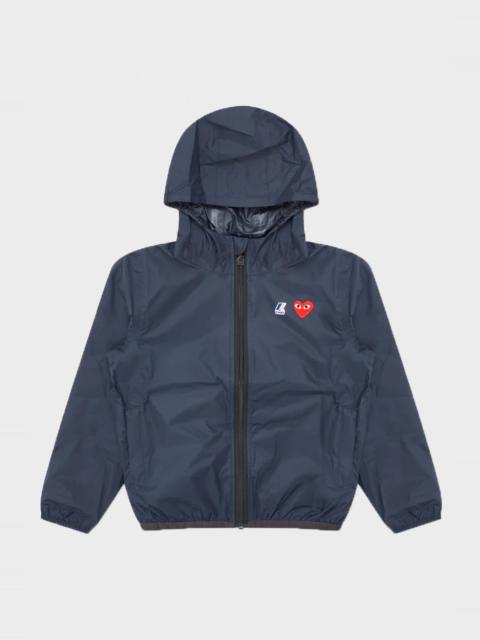Comme des Garçons PLAY COMME DES GARÇONS PLAY X KWAY RED HEART ANORAK - BLUE