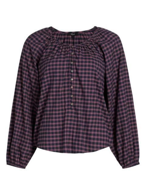 Rails Women's Indi Plaid Cotton-Blend Top - Rose Check