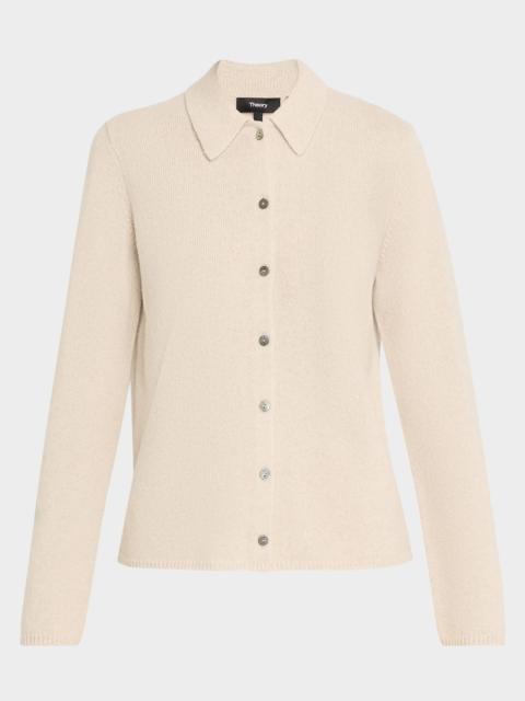 Theory Cashmere Button-Front Shirt