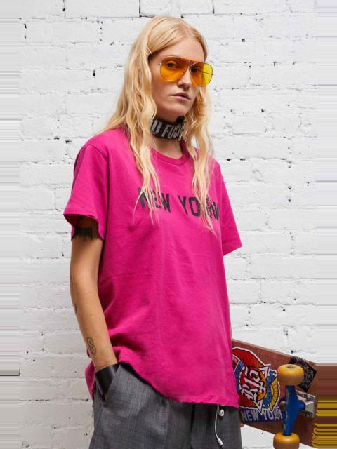 R13 NEW YORK BOY T - HOT PINK