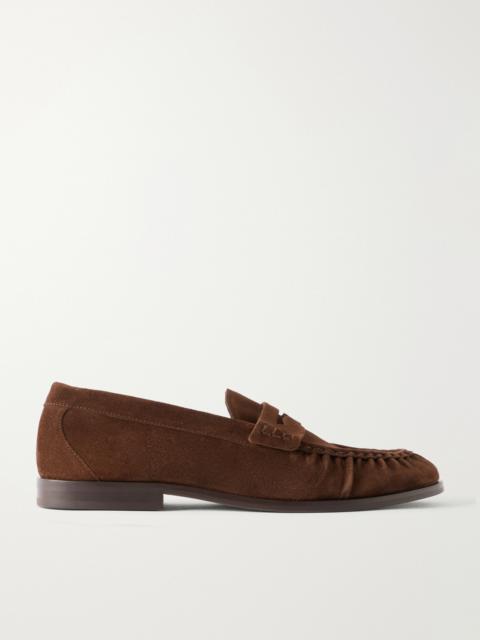 VINNY’s Louee Gathered Suede Loafers