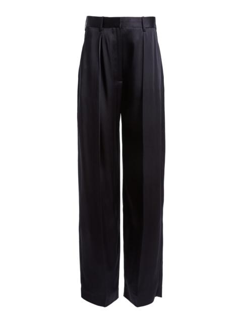 Victoria Beckham Cecilia Silk Pleated Trouser black