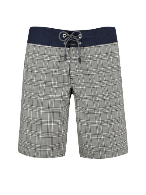 Vilebrequin Men Merinos Wool Long Swim Trunks Prince de Galles