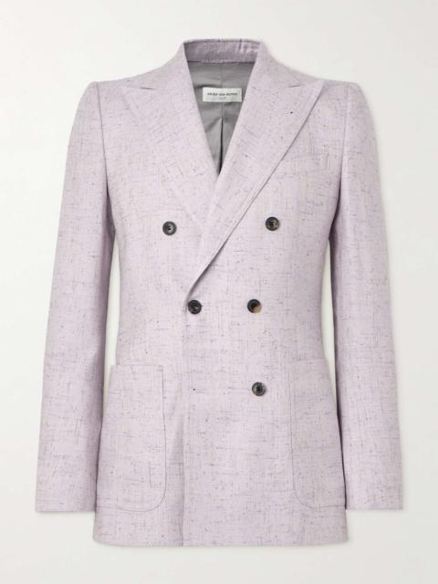 Dries Van Noten Bruce Slim-Fit Double-Breasted Tweed Suit Jacket