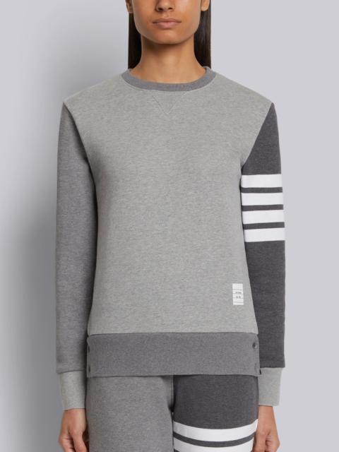 Thom Browne Tonal Grey Classic Loop Back Relaxed Crewneck 4-Bar Sweatshirt