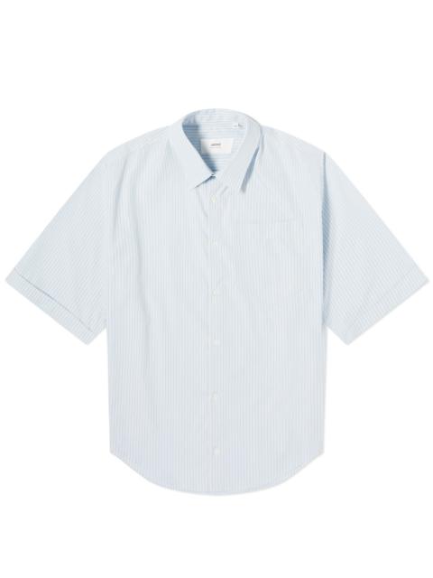 AMI Paris Stripe Boxy Short Sleeve Shirt
