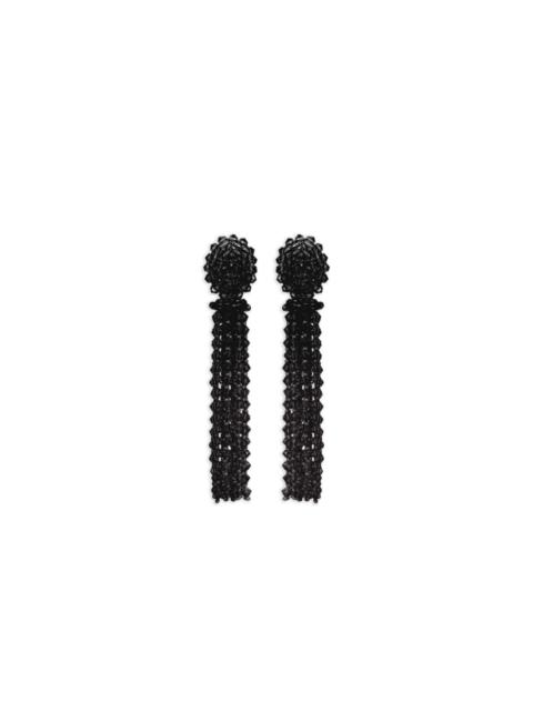 Oscar de la Renta bead-embellished tassel earrings