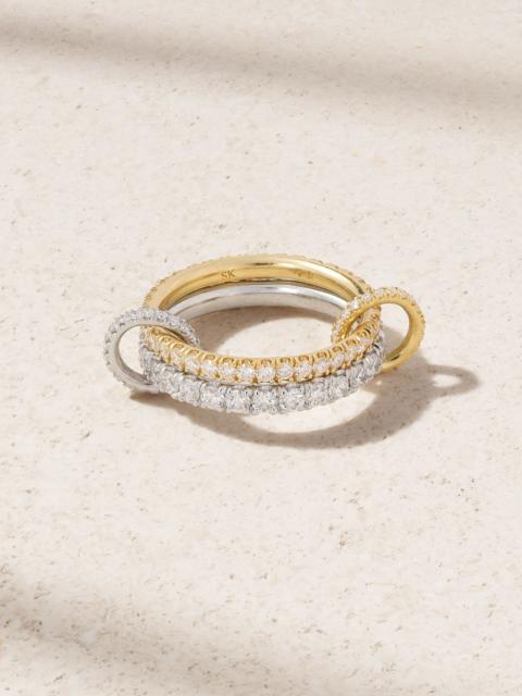 Spinelli Kilcollin Cadence 18-karat white and yellow gold diamond ring Gold