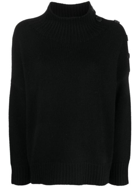 Yves Salomon button-detail knitted jumper