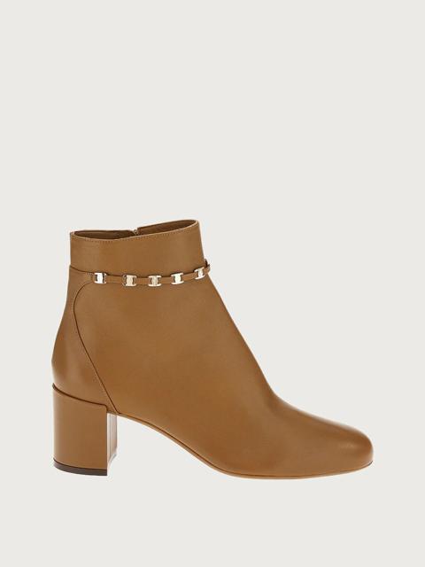 FERRAGAMO VARA CHAIN ANKLE BOOT