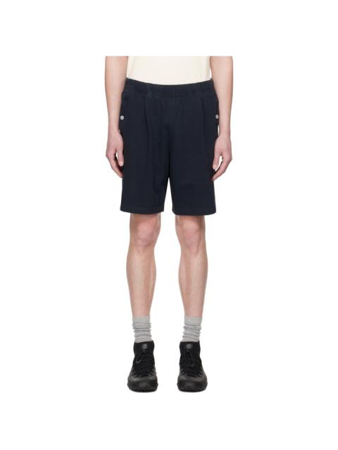 Stone Island Navy Felpa Bermuda Shorts