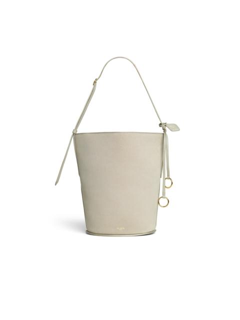 Alaïa HIP SMALL BUCKET BI-MATERIAL BAG IN LEATHER