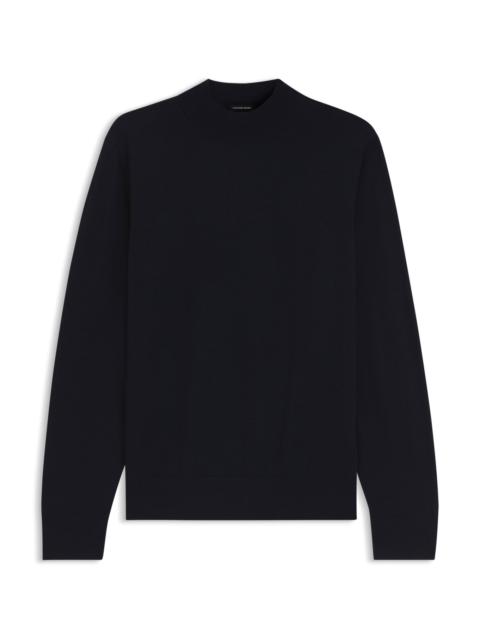 BOSS MOCK-NECK SWEATER IN EXTRA-FINE MERINO WOOL