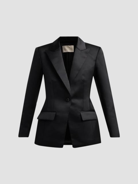 ULLA JOHNSON Women's Soline Satin Blazer - Noir