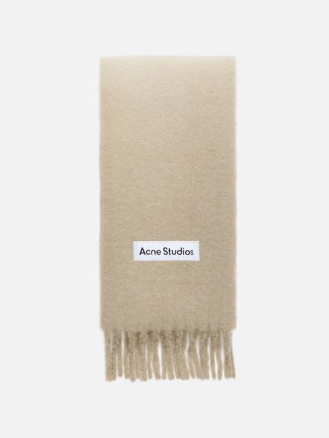Acne Studios Wool fringe scarf - Light beige
