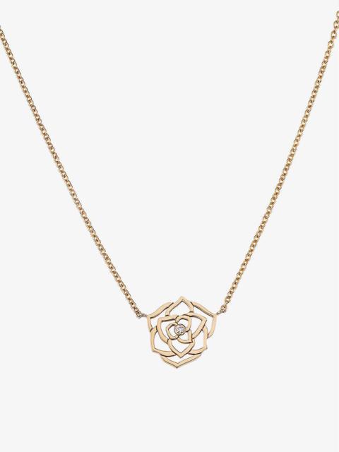 Piaget Rose 18ct rose-gold and 0.02ct brilliant-cut diamond pendant necklace