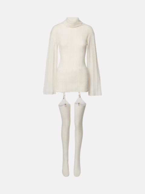 AYA MUSE Wool-blend minidress