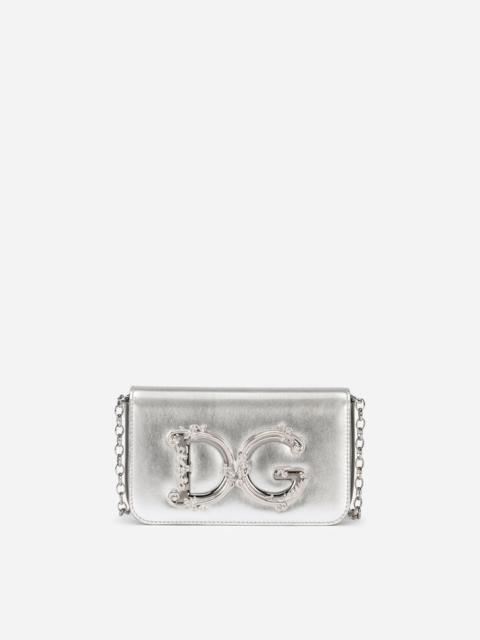 Dolce & Gabbana DG Girls clutch in nappa mordore leather