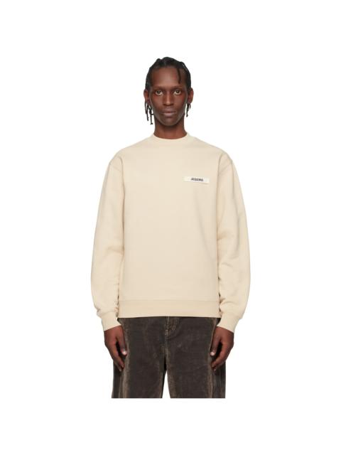 JACQUEMUS Beige Les Classiques 'The Gros Grain' Sweatshirt