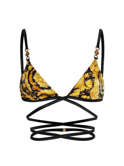 Barocco-print cropped top