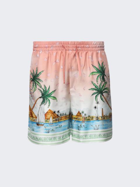 CASABLANCA Ethereal Silk Shorts Multicolor