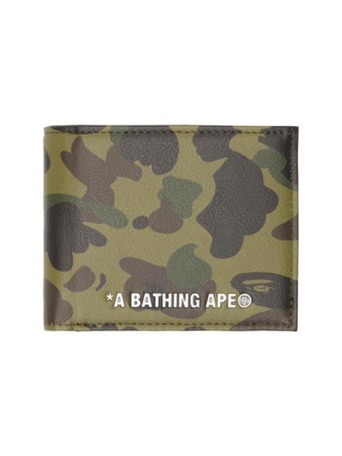 A BATHING APE® Khaki 1st Camo Mini Wallet