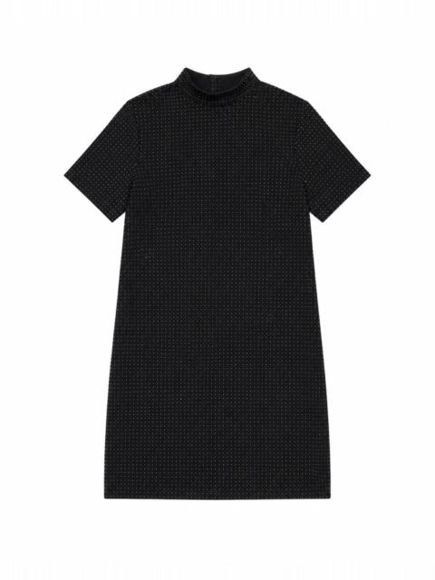 The Kooples SHORT GRAY DRESS WITH RHINESTONES