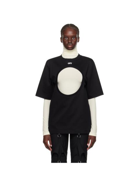 Black & Off-White Meteor Long Sleeve T-Shirt