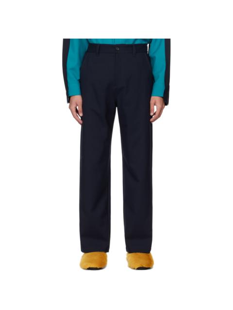 Marni Blue Four-Pocket Trousers