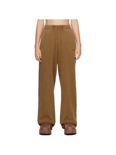 Brown Embroidered Lounge Pants